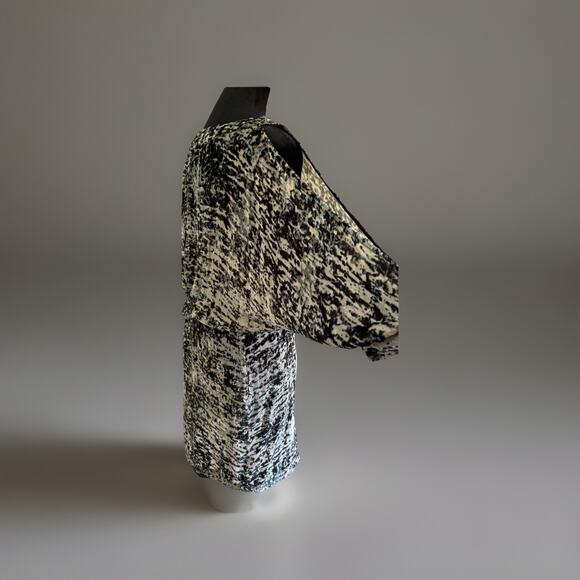 Gypsy 05 Silk Velvet Burnout Dress – L - Sheer Cold Shoulder Boho Glam Party - Picture 9 of 12